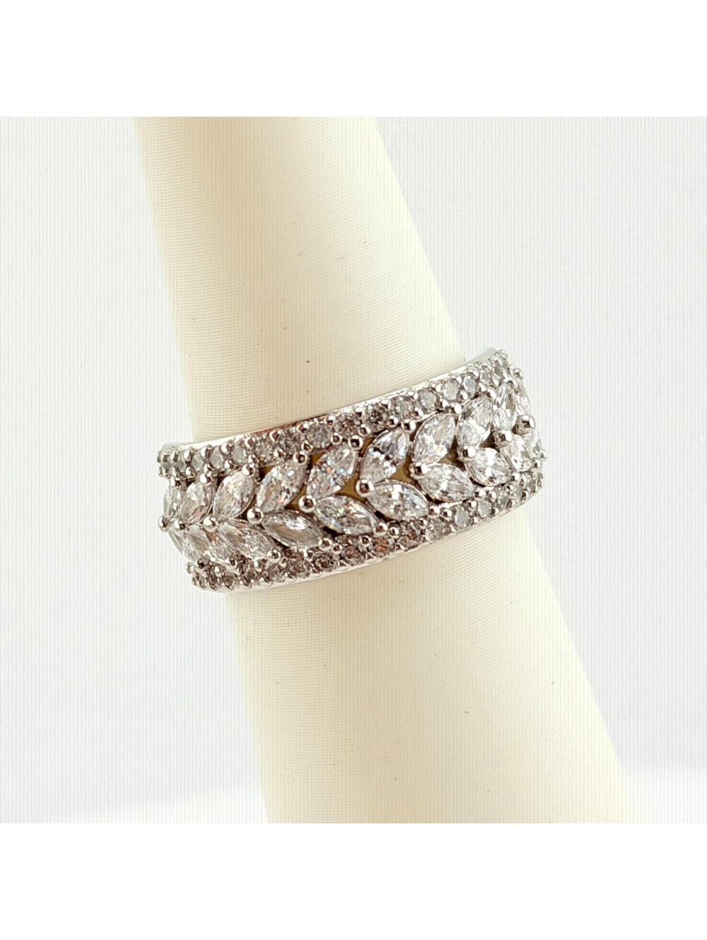 Bomb Party Ring Sz 8 "Flirt Mode On" Clear CZ on Rhodium